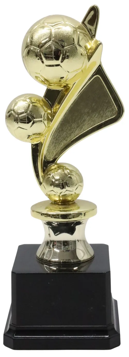 Gold Soccer Trophy On Black Base
