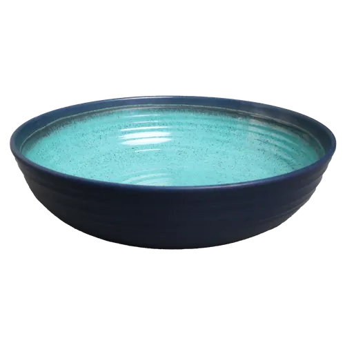 Navy Blue Melamine Bowls With Turquoise Interior