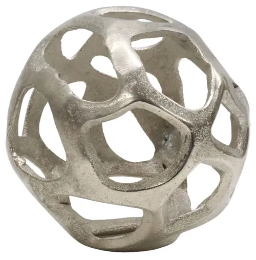 Silver Metal Cut Out Orb