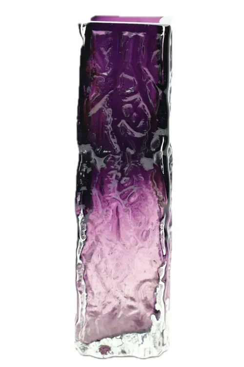 Twilight Purple Lavender Drip Glass Vase