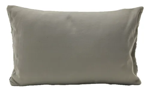 Light Grey & Blue & Brown Embroidered Wave Throw Pillow