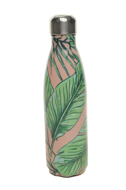 Tropical Foliage Metal Water Bottle