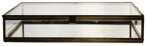 Clear Glass & Brass Display Box