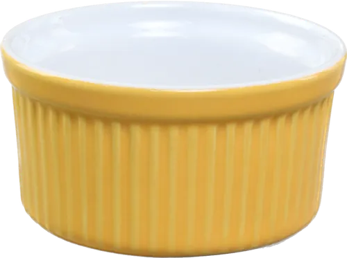Harvest Yellow Ribbed Ramekin