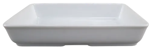 Airline / Train White Ceramic Rectangular Dish