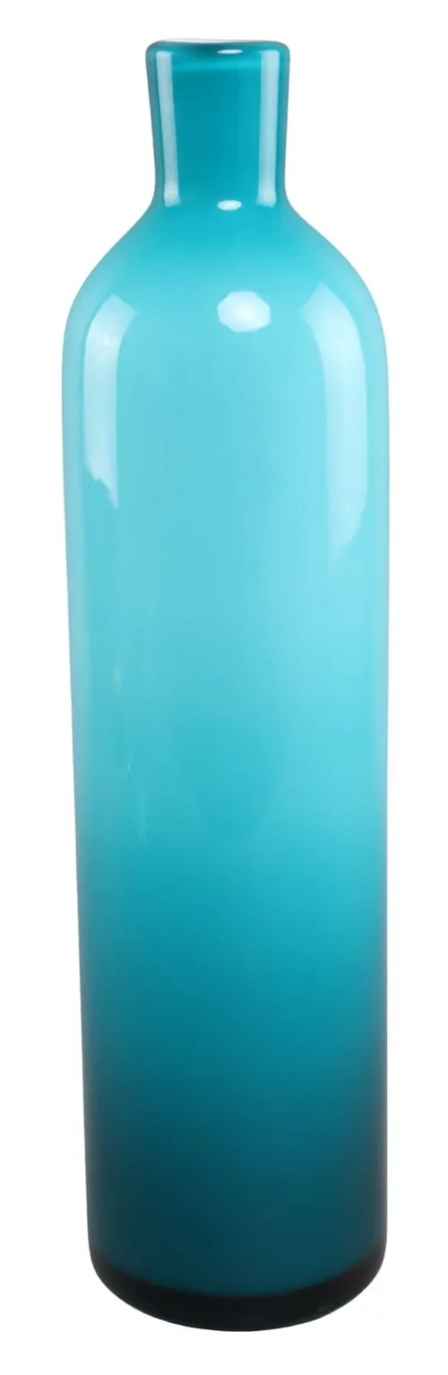 Blue Glass Bottle Vase