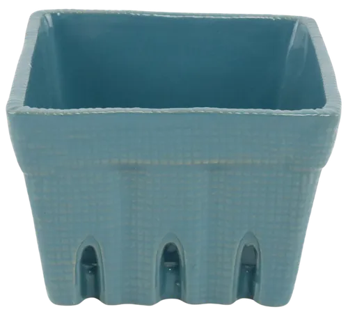 Light Blue Ceramic Berry Basket