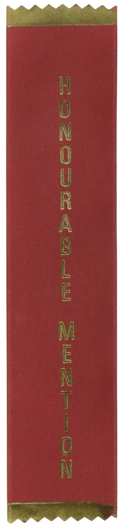 Red Honourable Mention Ribbon Award