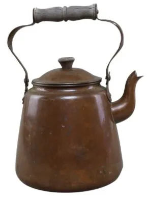 Copper Kettle With Wood Handle