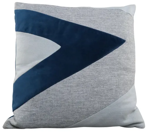 Grey & Blue Throw Pillow