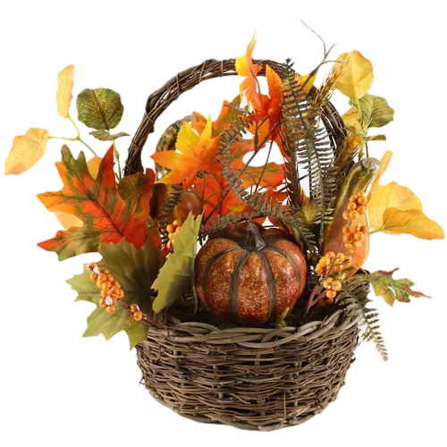 Artificial Autumn Floral Basket