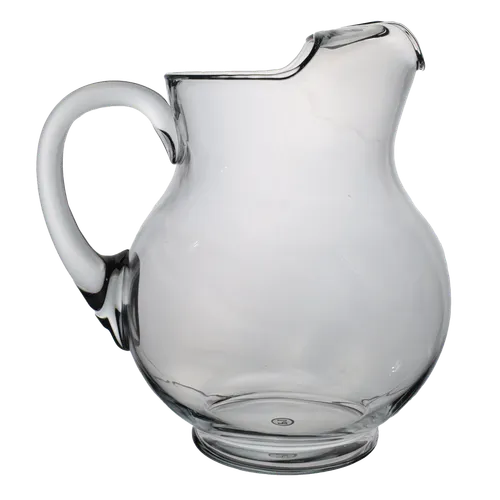 Clear Glass Globe Base Pitcher
