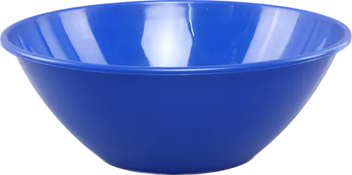 Solid Blue Plastic Serving Bowl