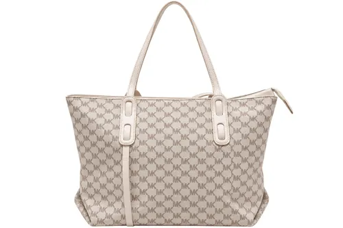 Cream and Soft Beige Monogram Tote