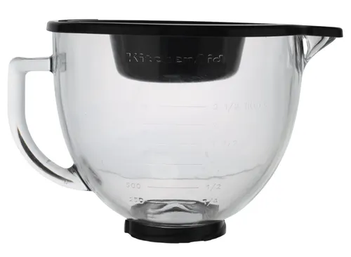 Clear Glass Mixing Bowl With Spout & Lid