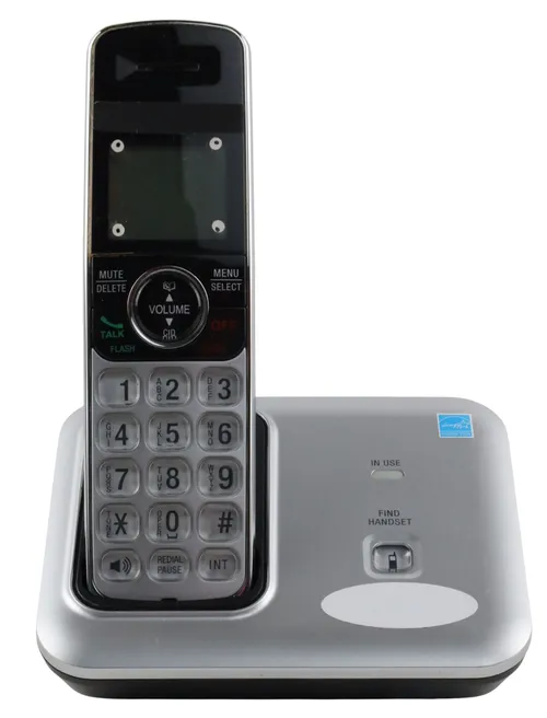 Silver Cordless Phone With Dock