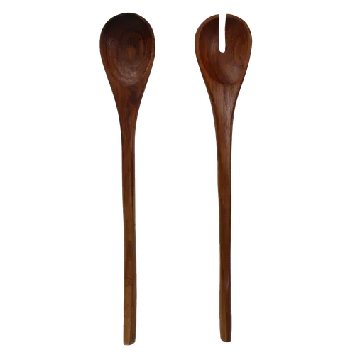 Narrow Walnut Wood Serving Set 