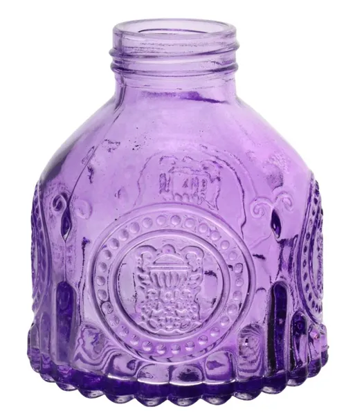 Purple Clear Glass Vase Collection - D