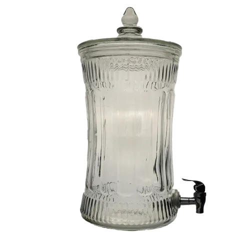 Clear Glass Beverage Dispenser 