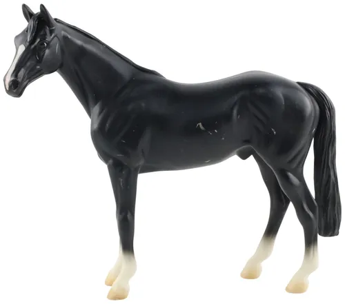 Black Plastic Horse Figurine