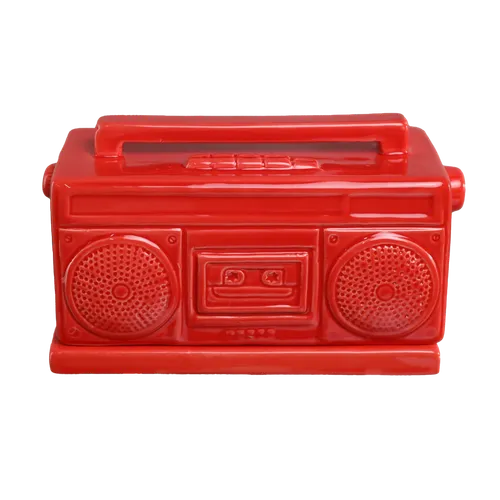 Red Ghetto Blaster Butter Dish