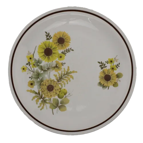 Vintage Farm Flowers Dinner Plate