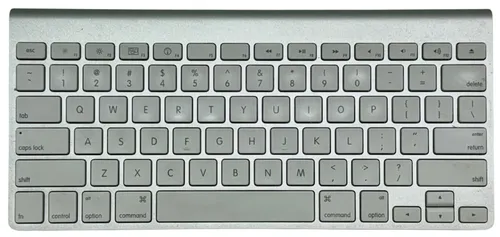 Silver & White Wireless Keyboard