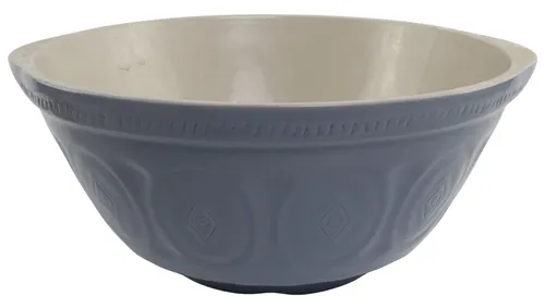 Cornflower Blue Patterned Ceramic Mixing Bowl