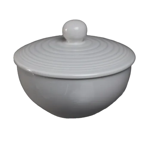 Pearl River Grey Sugar Bowl With Lid