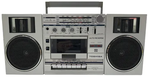 Vintage Silver Cassette Ghettoblaster