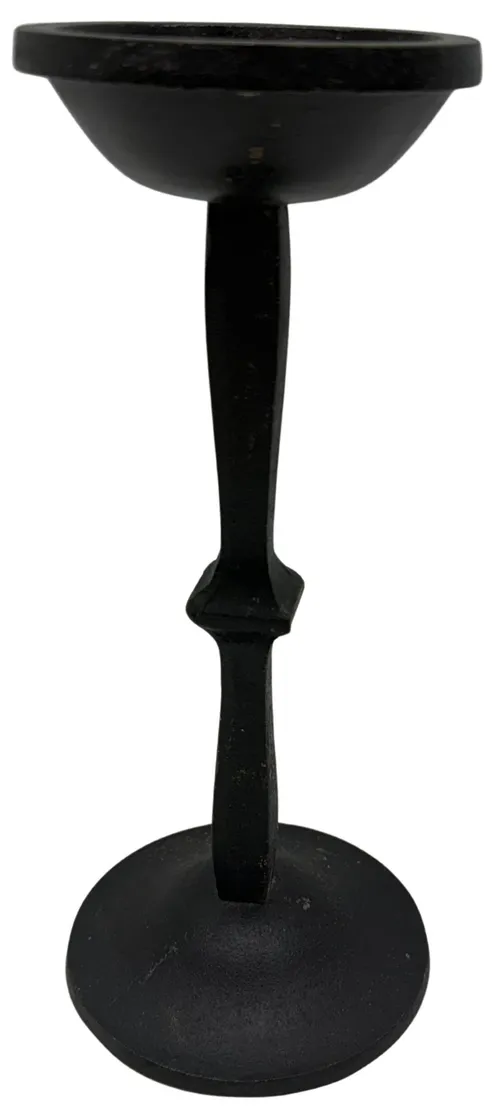 Black Cast Iron Candle Holder - Large 