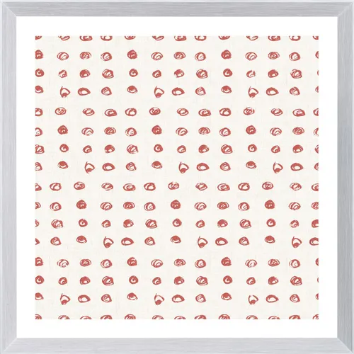 Orange  Abstract Motif On Paper With White Frame