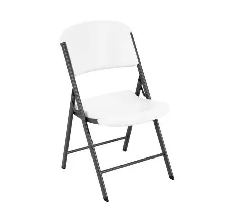 White contoured folding chair