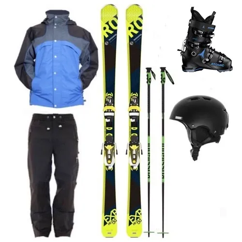 Package Adult Premium Skis, Boots, Poles, Jacket and Pants (ASP5)
