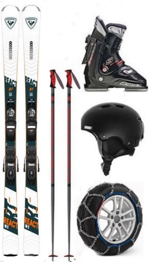 Tertiary Tuesday Standard Skis, Boots and Poles with Chains Package (TSS8)