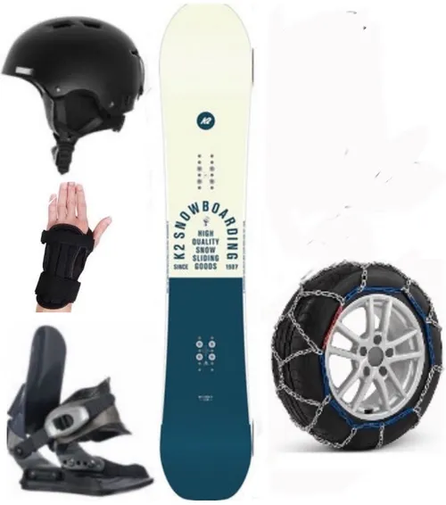 Adult Premium Snowboard with Snow, Chains Package (ABP7)