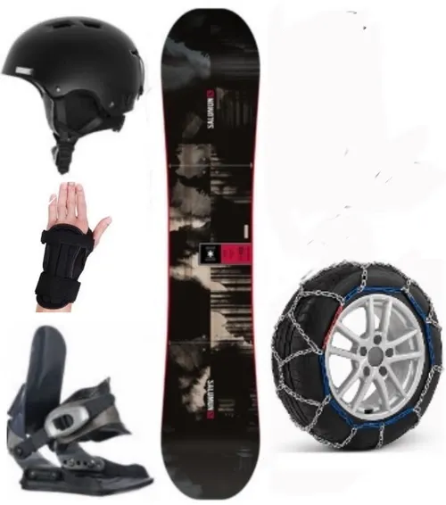 Adult Standard Snowboard with Snow, Chains Package (ABS7)