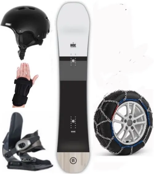 Adult Elite Snowboard with Snow, Chains Package (ABE7)