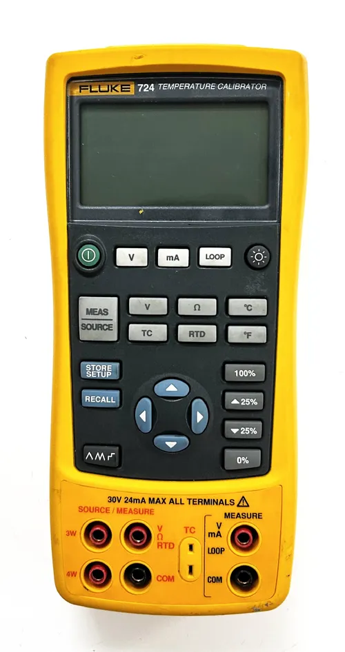 Instrumentation Option - Fluke 724 Temperature Calibrator (14-day minimum rental)