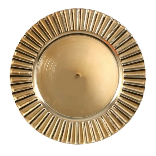 CHARGER PLATE: GOLD FLUTED