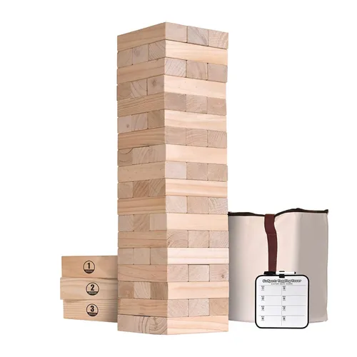 WOOD TUMBLING TOWER - GIANT SIZE