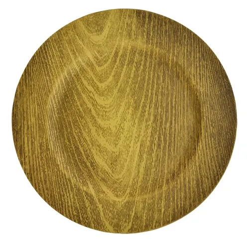 CHARGER PLATE: WOOD GRAIN