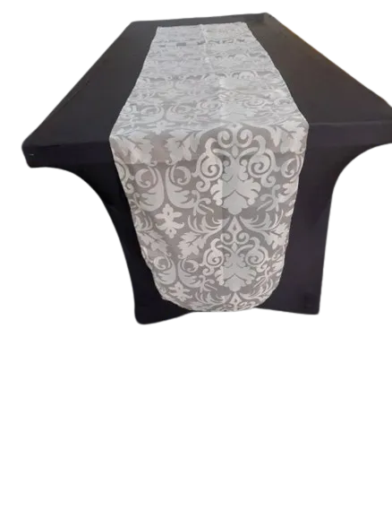 Table Runner - Grey Demask 