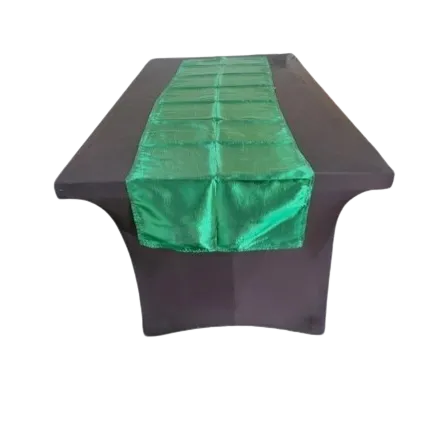 Table Runner  - Dark Green Taffeta