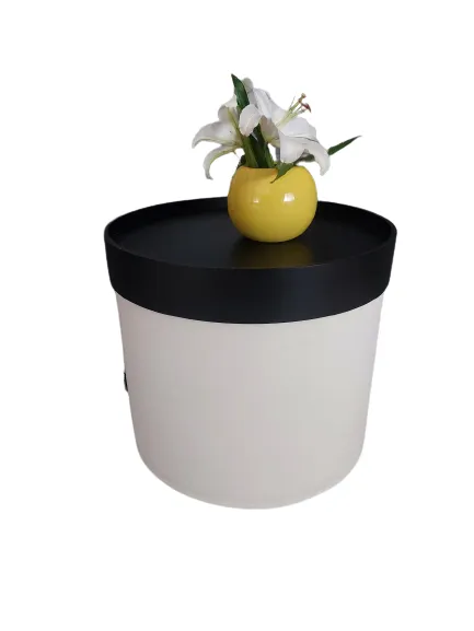 Drum Pouf High with Tray