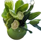 Ceramic Ball Vases - Light Green (Lime)