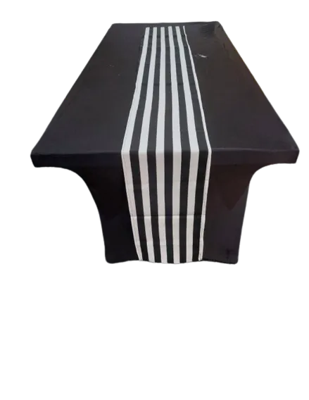 Table Runner - Black and White Thin 
