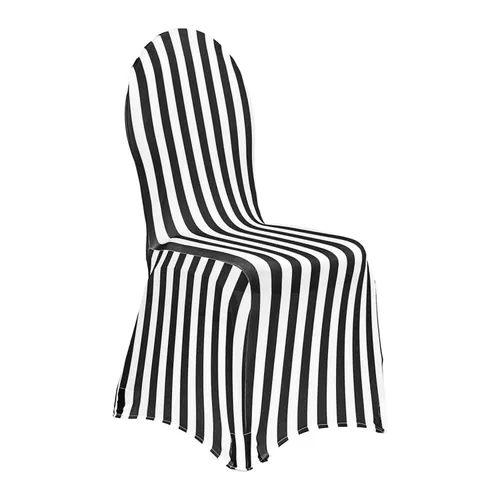Chair Cover - Black and White Lycra 