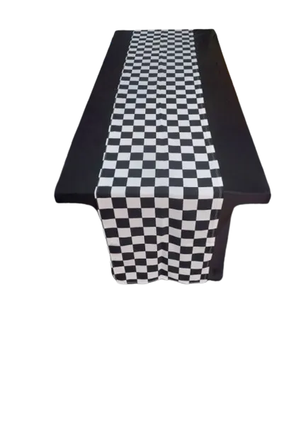 Table Runners - Black and white Check 