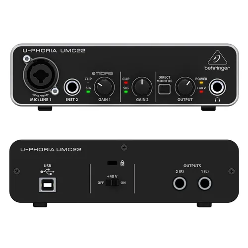 Sound Card BEHRINGER U-PHORIA UMC22 